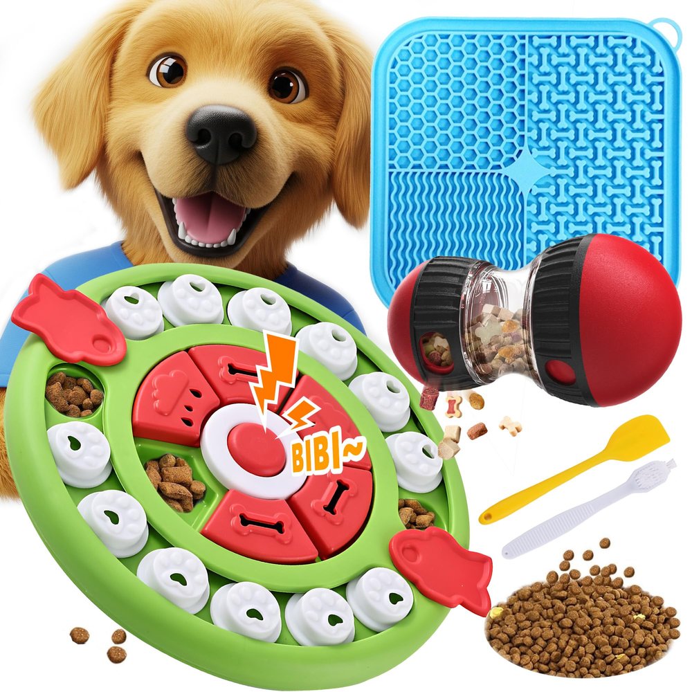 5-in-1 Dog Puzzle Toy Set for Slow Feeding and IQ Training