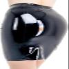 ODITE Black Skin-Tight Latex Skirt for Women with Pockets, Bodycon A-Line Style view 2