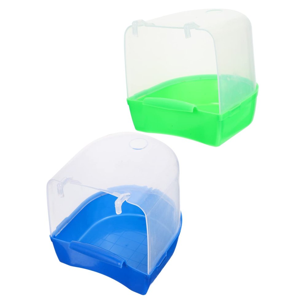 Abaodam Hanging Bird Bath for Cages, 2-Pack, Plastic