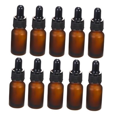 CTIRCHIU 10-Pack Brown 5 mL Glass Dropper Bottles with Pipettes