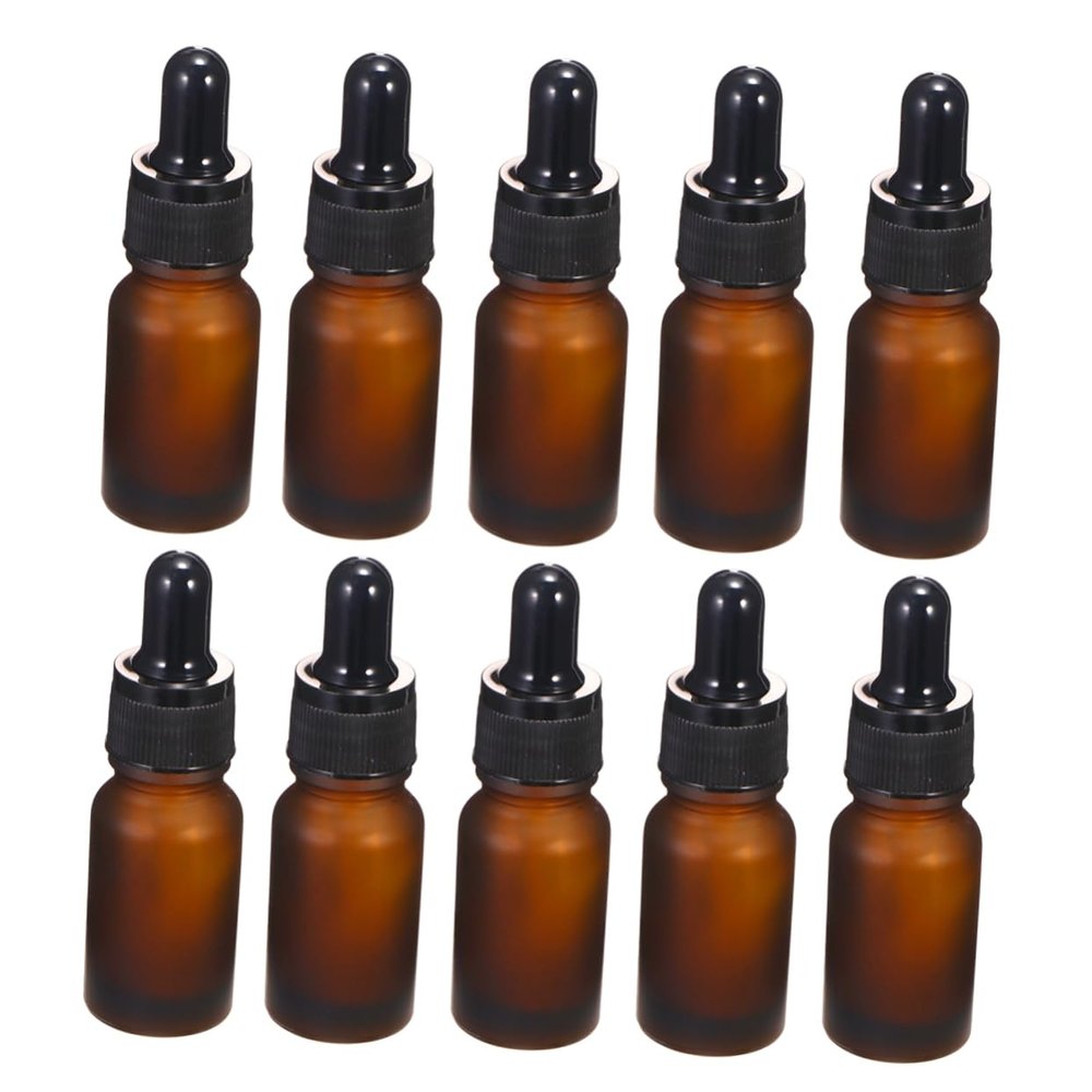 CTIRCHIU 10-Pack Brown 5 mL Glass Dropper Bottles with Pipettes
