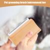 Dog Detangling Brush with Wooden Handle view 3