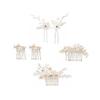 VINTORKY 6-Piece Pearl Hair Comb Set with Crystal and Zinc Alloy for Women view 1