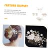 VINTORKY 6-Piece Pearl Hair Comb Set with Crystal and Zinc Alloy for Women view 2