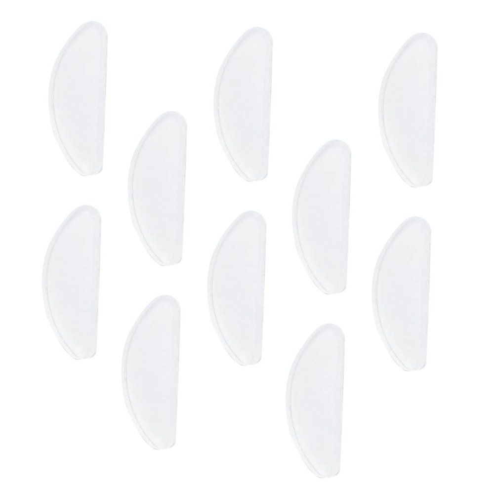 Veemoon 10-Piece Self-Adhesive Non-Slip Rubber Nose Pads for Eyeglasses and Sunglasses, White