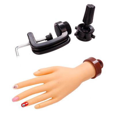 Flexible Nail Training Hand with PVC Holder