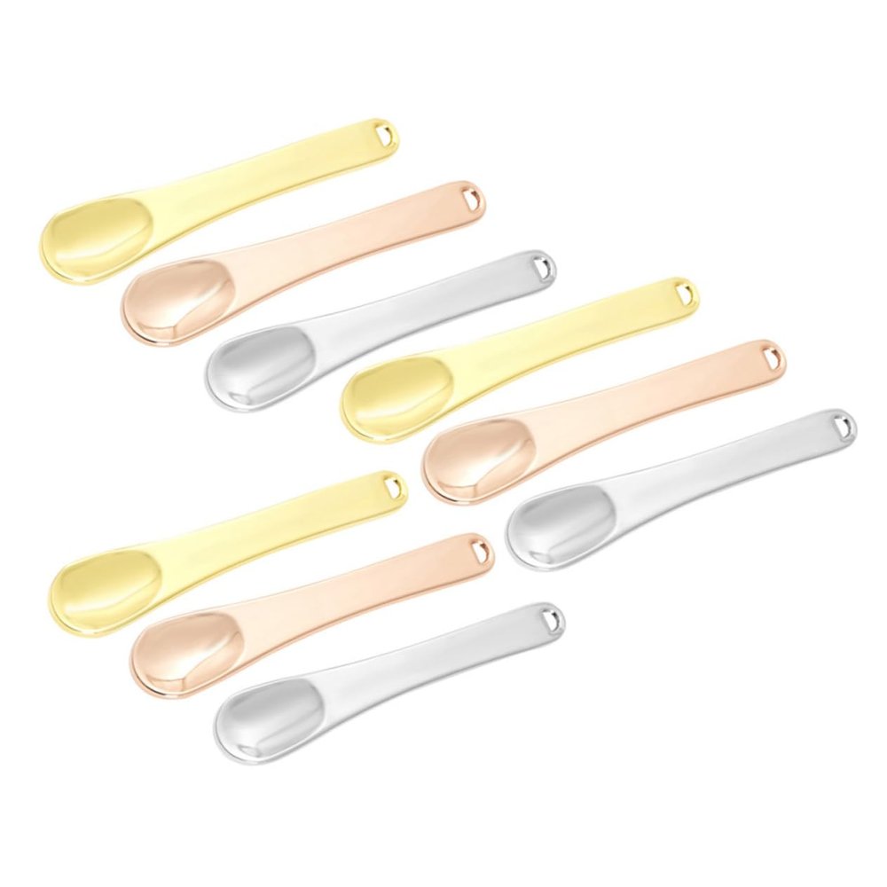 BESTYASH 9-Piece Metal Cream Spatula Set for Eye Cream and Cosmetics
