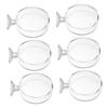 TOYANDONA 6-Piece Acrylic Fish Feeding Bowls with Suction Cups view 1