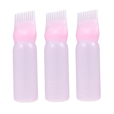 Homoyoyo 3-Piece Refillable Hair Dye Applicator Bottles with Scale and Root Comb