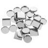 Gatuida 30-Piece Empty Metal Eyeshadow Pans for Makeup Palettes, Round and Square Cosmetic Pans for DIY and Travel view 1