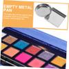 Gatuida 30-Piece Empty Metal Eyeshadow Pans for Makeup Palettes, Round and Square Cosmetic Pans for DIY and Travel view 2