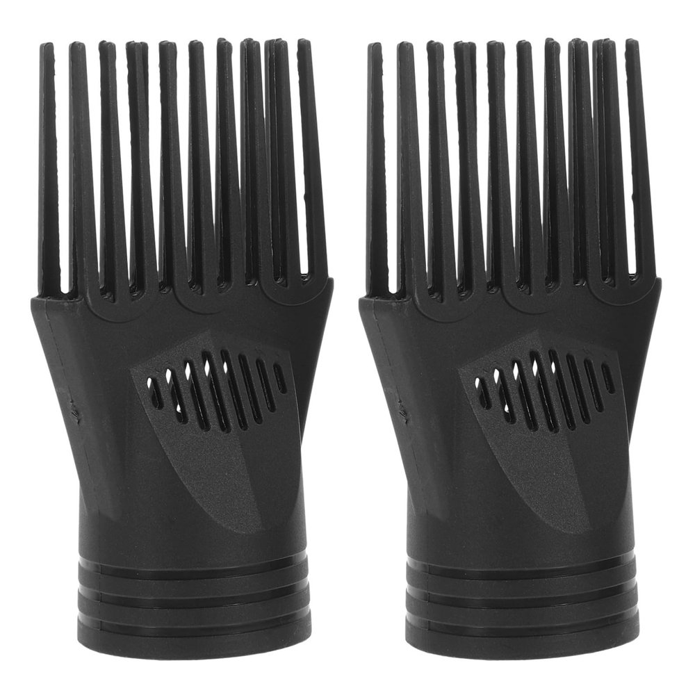 SAFIGLE 2-Piece Hair Dryer Comb Attachments, Black, Lightweight, Heat-Resistant Plastic