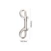 6-Pack Double-Ended Snap Hooks, Zinc Alloy, Silver view 2