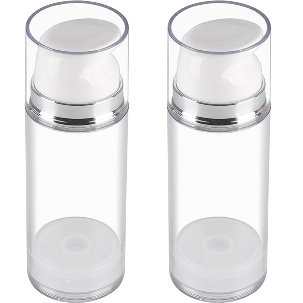 Refillable Airless Cream Bottles, 100 mL, 2-Pack