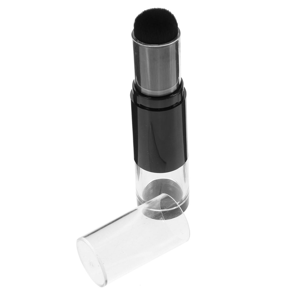MUCKLILY Refillable Foundation Brush for Loose Powder, Portable Lightweight Plastic Face Brush