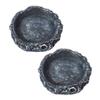 PartyKindom 2-Piece Turtle Water and Feeding Bowls with Stand Base view 1