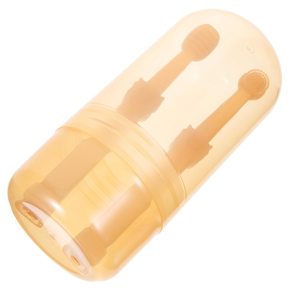 VANZACK Silicone and Plastic Finger Toothbrush for Dogs and Pets with Storage Box