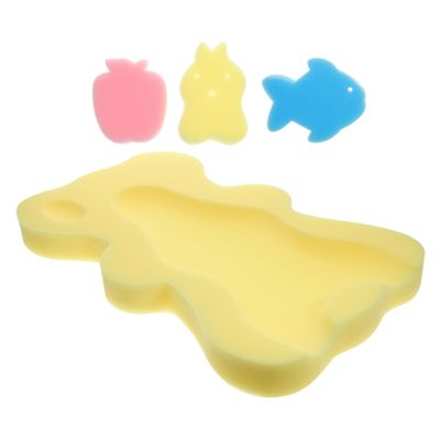 SWOOMEY Baby Bath Mat for Newborns, Non-Slip PP and Sponge Bath Support, Random Style
