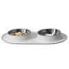 Dog Bowl with Mat, 2-Bowl Feeding Set for Cats view 1