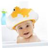 MOLUCKFU 4-Pack Adjustable Shower Caps for Kids, Reusable, Eye Protection, Cute Dinosaur Design view 3