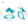 MOLUCKFU 4-Pack Adjustable Shower Caps for Kids, Reusable, Eye Protection, Cute Dinosaur Design view 4
