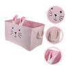 Amosfun Fabric Storage Basket with Cotton Rope and Cartoon Rabbit Design view 2