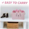 Amosfun Fabric Storage Basket with Cotton Rope and Cartoon Rabbit Design view 3