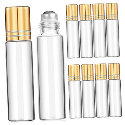 HAMPPLIES Refillable Roller Bottles for Essential Oils and Perfume, 15-Pack, Compact and Portable for Travel and Aromatherapy