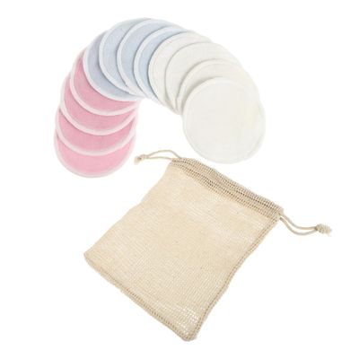 Homoyoyo 13-Piece Reusable Bamboo Fiber Makeup Remover Pads with Cotton Bag