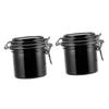 2-Piece Black Plastic Eyelash Glue Storage Containers view 1
