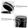 2-Piece Black Plastic Eyelash Glue Storage Containers view 2