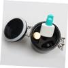 2-Piece Black Plastic Eyelash Glue Storage Containers view 3
