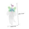 Yardwe 4-Piece Cat Teaser Refill Set with Bell, Feathers and Butterfly view 2