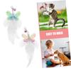 Yardwe 4-Piece Cat Teaser Refill Set with Bell, Feathers and Butterfly view 3