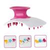 VERDANVERSE Red Silicone Shower Brush and Scalp Massager with Drainage Design view 3