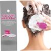 VERDANVERSE Red Silicone Shower Brush and Scalp Massager with Drainage Design view 4