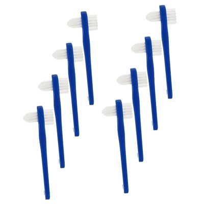 8-Piece Double-Ended Denture Cleaning Brush Set, PP, Blue