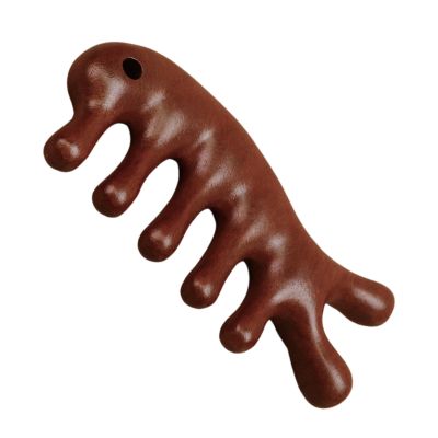 Wooden Massage Comb for Head and Face, 10 x 5 x 0.9 cm, 1 Piece