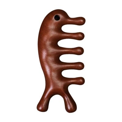 Wooden Massage Comb, 4-in-1 Scalp Care Tool