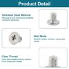 Purzen Phillips Flat-Head Countersunk Machine Screws M2.5 x 25 mm, 300 pcs view 4