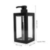 Refillable Shampoo Bottle, 750 mL, Transparent Plastic with Pump view 2