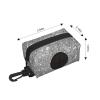 Silver Glitter Sparkles Dog Waste Bag Holder view 3