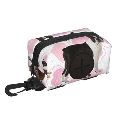 Boston Terrier Dog Poop Bag Holder and Dispenser