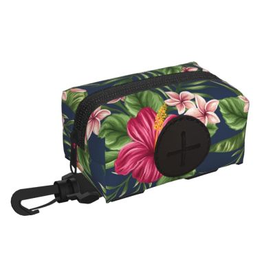Tropical Flowers Frangipani Hibiscus Dog Waste Bag Holder