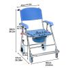 Smbcgdm Bedside Commode Wheelchair, Shower and Toilet Chair view 2