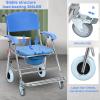 Smbcgdm Bedside Commode Wheelchair, Shower and Toilet Chair view 3