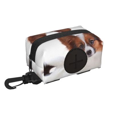 Fluffy Papillon Dog Poop Bag Holder