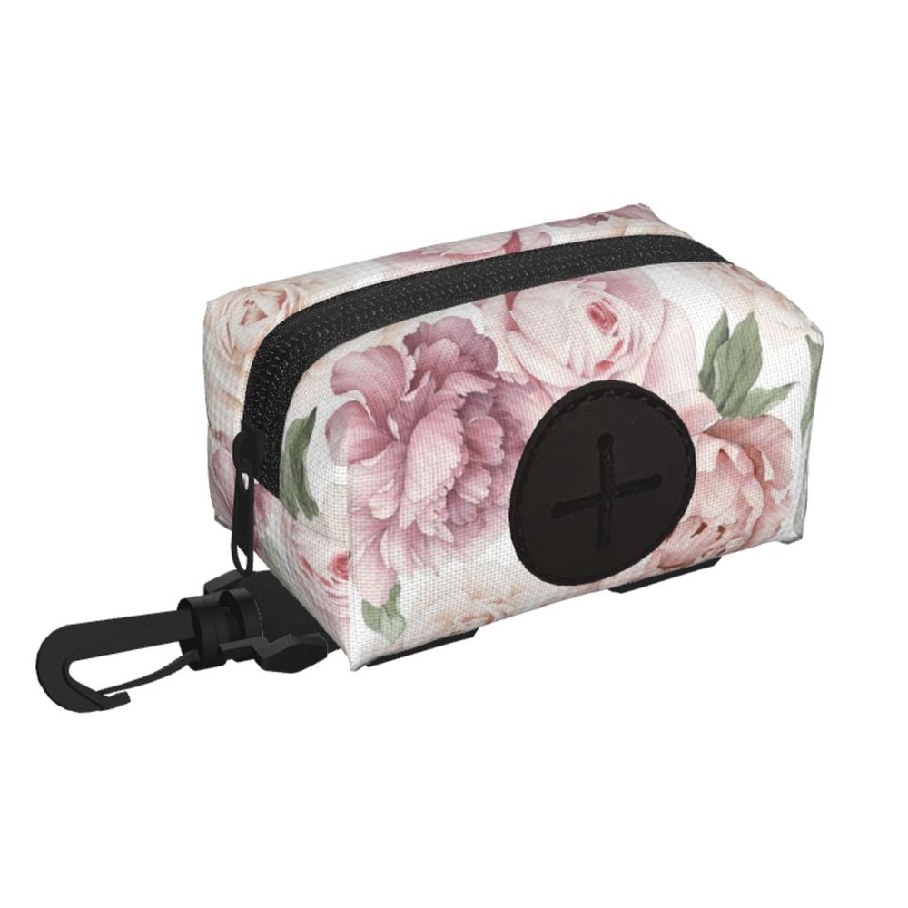 Spring Season Pink Flower Dog Waste Bag Holder