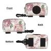 Spring Season Pink Flower Dog Waste Bag Holder view 2