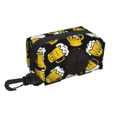 Retro Cartoon Beer Dog Waste Bag Holder